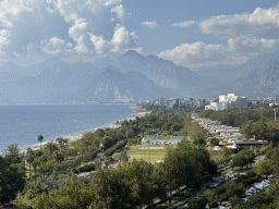 The Beach Park, the Bey Mountains and the Gulf of Antalya, viewed from the path at the top of the elevator from the Atatürk Kültür Park