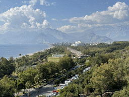 The Beach Park, the Bey Mountains and the Gulf of Antalya, viewed from the path at the top of the elevator from the Atatürk Kültür Park