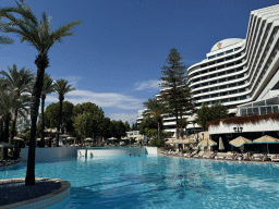 Swimming pool at the garden of the Rixos Downtown Antalya hotel
