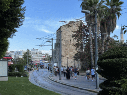 The Cumhuriyet Caddesi street with a tower