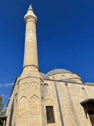 Southwest facade and minaret of the Tekeli Mehmet Pasa Mosque at the Uzun Çarsi Sokak alley