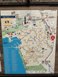 Map of the Old Town of Antalya at the Imaret Sokak alley