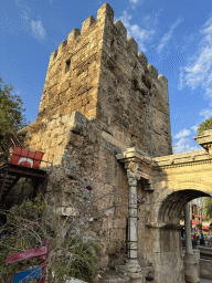 Northwest side of Hadrian`s Gate at the Imaret Sokak alley