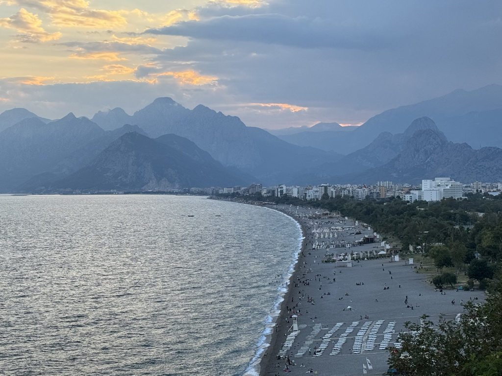 The Beach Park, the Bey Mountains and the Gulf of Antalya, viewed from the Konyaalti Variant viewing terrace