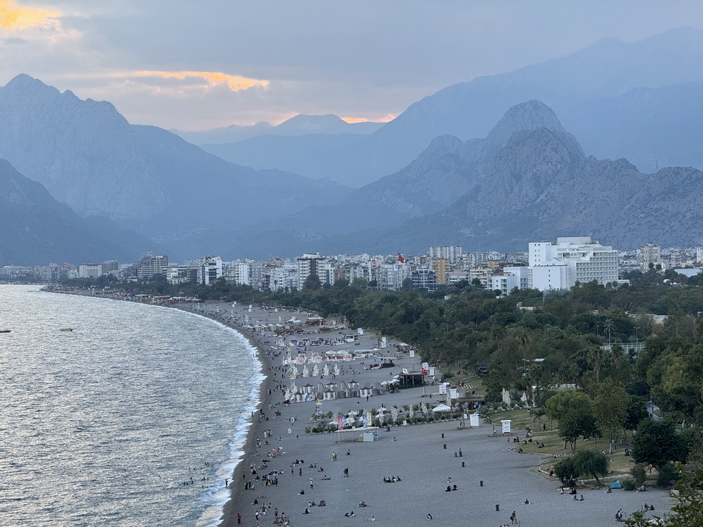 The Beach Park, the Bey Mountains and the Gulf of Antalya, viewed from the Konyaalti Variant viewing terrace