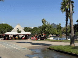 The Piramit Café Bar and the Glass Pyramid Sabanci Congress and Exhibition Center at the Atatürk Kültür Park