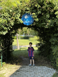 Max at the garden in front of the Antalya Aquarium