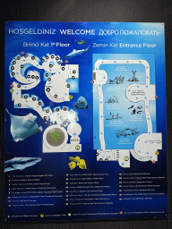 Map of the Aquarium at the First Floor of the Aquarium at the Antalya Aquarium