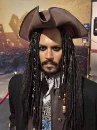 Head of the statue of Johnny Depp at the Face 2 Face Wax Museum at the Antalya Aquarium