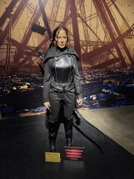 Statue of Jennifer Lawrence at the Face 2 Face Wax Museum at the Antalya Aquarium, with explanation