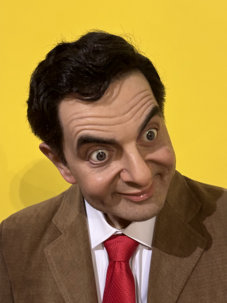 Head of the statue of Rowan Atkinson at the Face 2 Face Wax Museum at the Antalya Aquarium