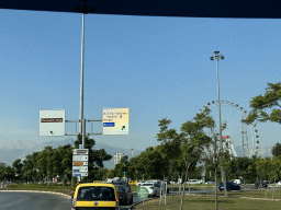 Ferris wheel at the Aktur Park, viewed from the bus to the Land of Legends theme park at the Sakip Sabanci Boulevard