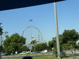 Ferris wheel at the Aktur Park, viewed from the bus to the Land of Legends theme park at the Dumlupinar Boulevard