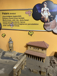 Scale model of the Ancient City of Patara at the Children`s Section at the ground floor of the Antalya Archeology Museum, with explanation