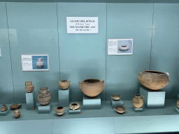 Pottery from the Geometric Age at the Ceramics Gallery at the ground floor of the Antalya Archeology Museum, with explanation