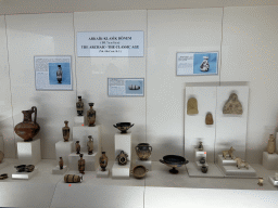 Pottery and statuettes from the Archaic and Classic Age at the Ceramics Gallery at the ground floor of the Antalya Archeology Museum, with explanation