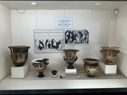 Pottery from the Classic Age at the Ceramics Gallery at the ground floor of the Antalya Archeology Museum, with explanation