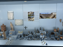 Pottery, tools and statuettes from the Ancient City of Patara at the Regional Excavations Gallery at the ground floor of the Antalya Archeology Museum, with explanation