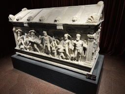 Sarcophagus of Heracles at the Sarcophagus Gallery at the ground floor of the Antalya Archeology Museum, with explanation