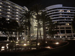 Front of the Rixos Downtown Antalya hotel at the Sakip Sabanci Boulevard, by night