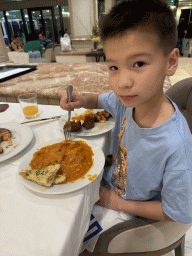 Max having dinner at the Panoramic Restaurant at the Rixos Downtown Antalya hotel
