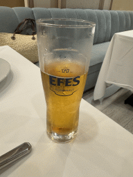Efes beer at the Panoramic Restaurant at the Rixos Downtown Antalya hotel