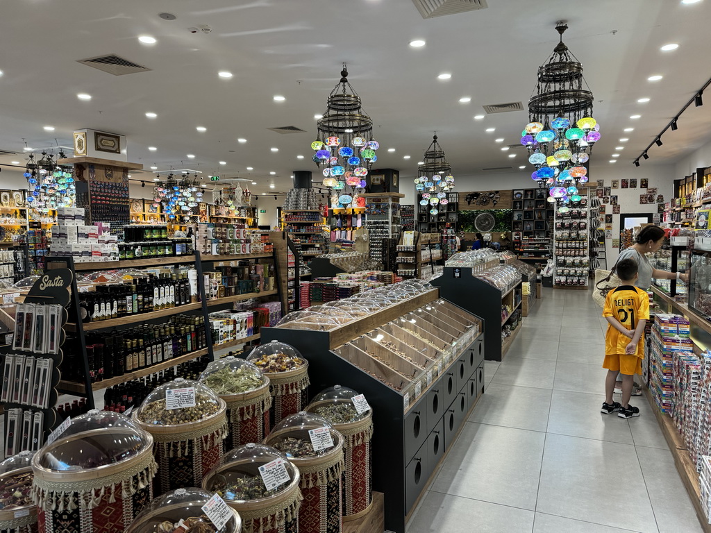 Miaomiao and Max at the Traditional Old Bazaar at the first floor of the Mall of Antalya