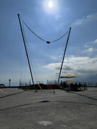 Trampoline at the Tünektepe Teleferik Tesisleri upper station at the Tünek Tepe hill