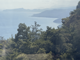 The Gulf of Antalya and the hills on the southwest side of the Tünek Tepe hill, viewed from the Tünektepe Teleferik Tesisleri cable car