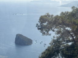 The Gulf of Antalya with the Rat Island, viewed from the Tünektepe Teleferik Tesisleri cable car