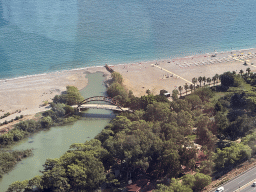 Bridge at the Sarisu Kadinlar Plaji beach, viewed from the Tünektepe Teleferik Tesisleri cable car