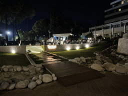 Front of the terrace of the Turunc restaurant at the garden of the Rixos Downtown Antalya hotel, by night