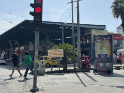 Northeast side of the Umbrella Street, viewed from the taxi on the Ismet Pasa Caddesi street