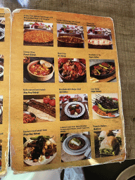 Menu of the Pasa Bey Kebap restaurant