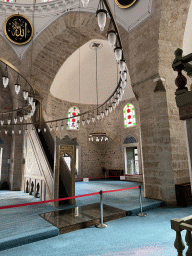 Minbar and chandeleer at the Tekeli Mehmet Pasa Mosque