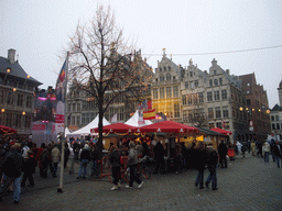 Christmas stalls at the Grote Markt square