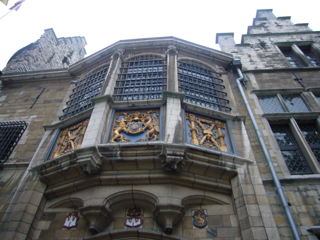 Reliefs at the inner square of the Het Steen castle