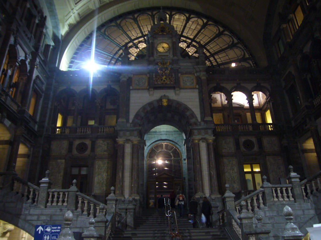 Interior of the main hall of the Antwerp Central Railway Station