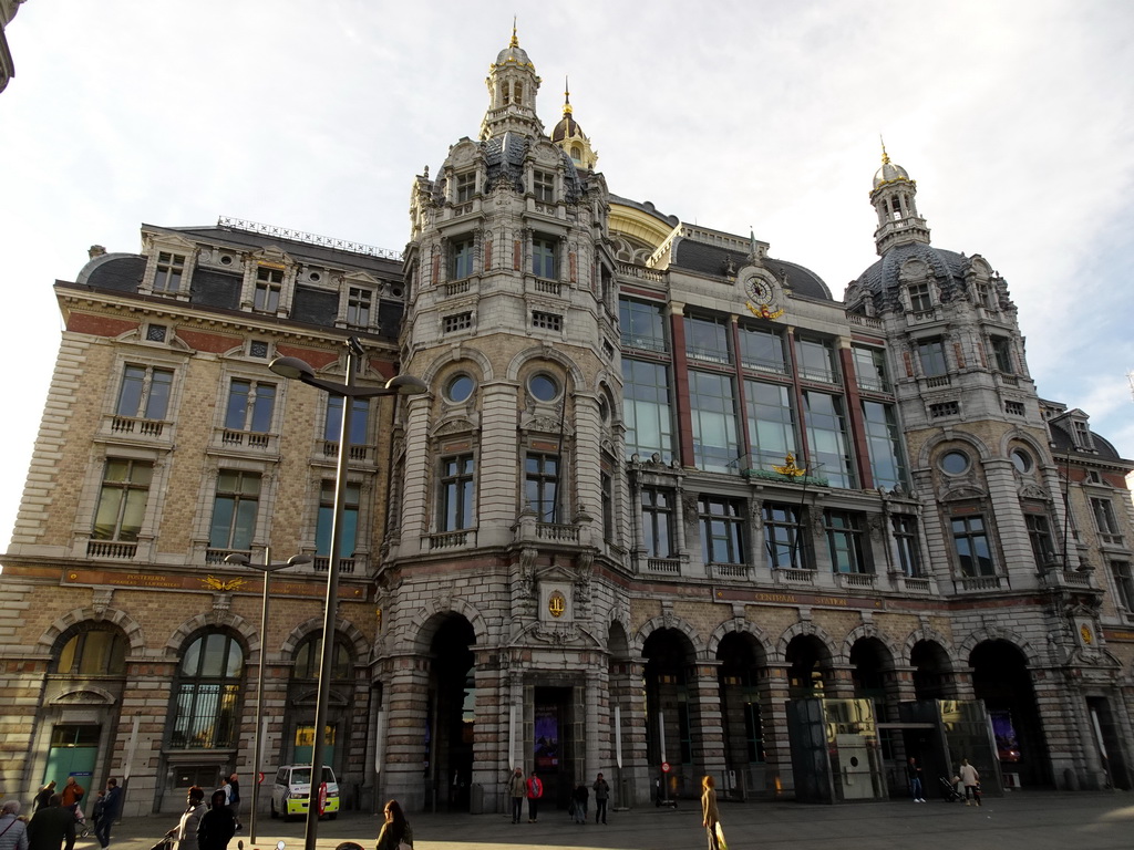 North side of the Antwerp Central Railway Station at the Koningin Astridplein square