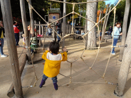 Max at the playground in front of the Savanne Restaurant at the Antwerp Zoo