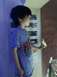 Max with a Starfish at the Aquarium of the Antwerp Zoo