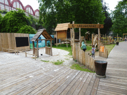 Max at the Lion`s Path playground at the Antwerp Zoo