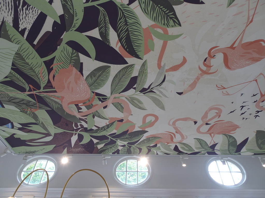 Ceiling of the Grand Café Flamingo at the Antwerp Zoo
