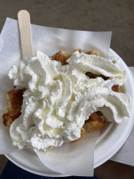 Waffle with cream at the Antwerp Zoo