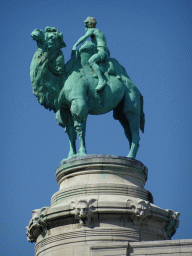 Statue on top of the Queen Elisabeth Hall, viewed from the Antwerp Zoo