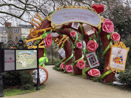 Gate `Down the Rabbit-hole` of the Alice in Wonderland Light Festival at the Antwerp Zoo