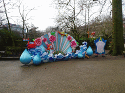 Decoration `Pool of Tears` of the Alice in Wonderland Light Festival at the Antwerp Zoo, with explanation