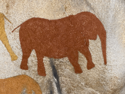 Wall painting of an Elephant at the Kitum Cave at Antwerp Zoo