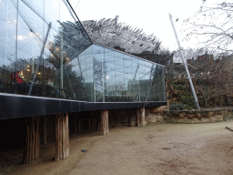 The Savannah restaurant at the Antwerp zoo, viewed from the Savannah