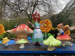 Decorations of the Alice in Wonderland Light Festival at the Antwerp Zoo